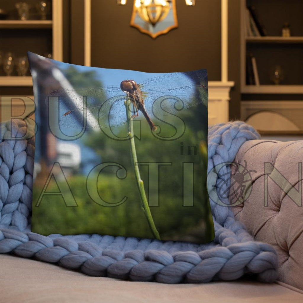 Dragon Fly On Stem Pillow 22×22