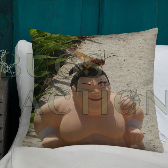 Hornet And Sumo Pillow 22×22